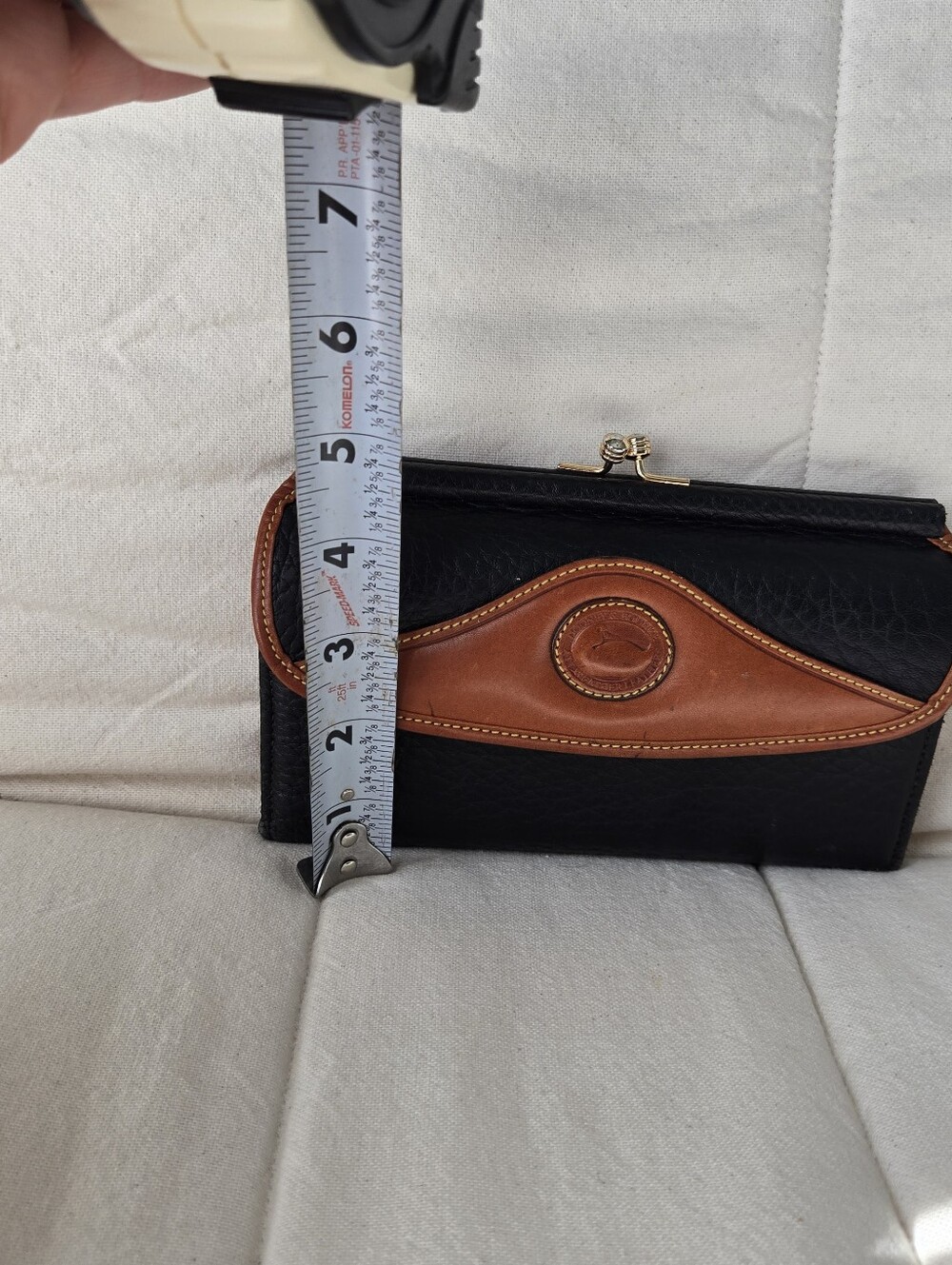 Vintage Dooney & Bourke All Weather Wallet Black Brown - Picture 15 of 16